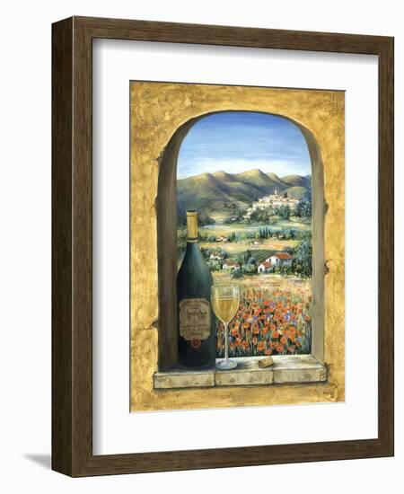 Wine and Poppies II-Marilyn Dunlap-Framed Art Print