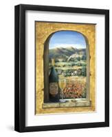 Wine and Poppies II-Marilyn Dunlap-Framed Art Print