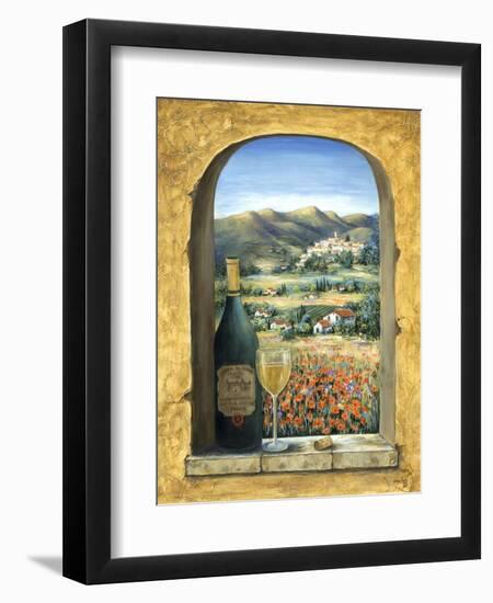 Wine and Poppies II-Marilyn Dunlap-Framed Art Print