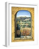 Wine and Poppies II-Marilyn Dunlap-Framed Art Print