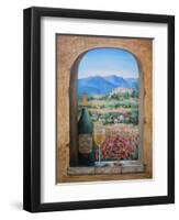 Wine and Poppies-Marilyn Dunlap-Framed Art Print