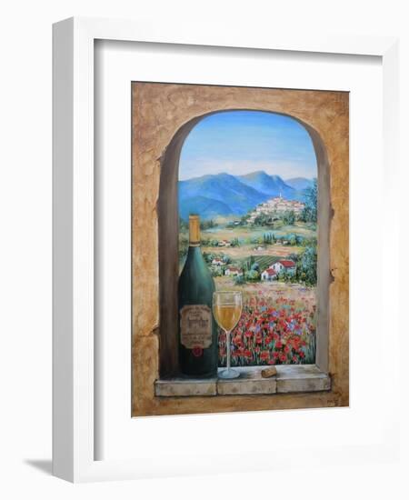 Wine and Poppies-Marilyn Dunlap-Framed Art Print