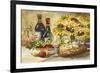 Wine and Sunflowers-Jerianne Van Dijk-Framed Art Print