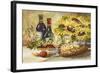 Wine and Sunflowers-Jerianne Van Dijk-Framed Art Print