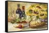 Wine and Sunflowers-Jerianne Van Dijk-Framed Stretched Canvas