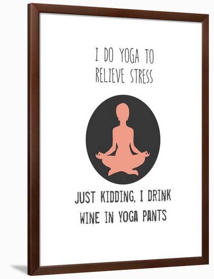 Wine and Yoga-Jan Weiss-Framed Art Print