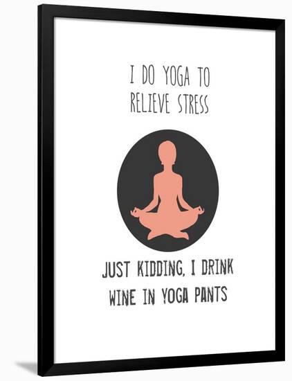 Wine and Yoga-Jan Weiss-Framed Art Print