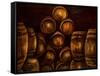 Wine Barrels-Jodi Monahan-Framed Stretched Canvas