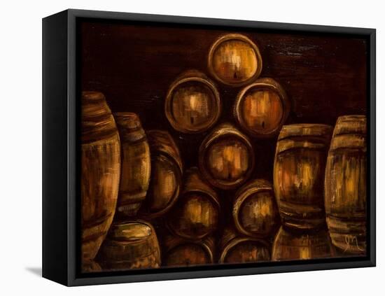 Wine Barrels-Jodi Monahan-Framed Stretched Canvas