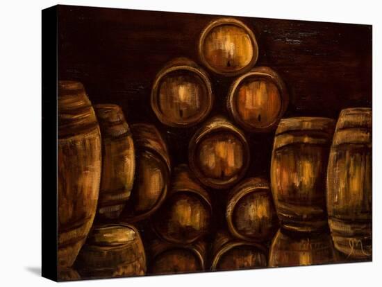 Wine Barrels-Jodi Monahan-Stretched Canvas