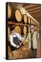 Wine Barrels-Lantern Press-Framed Stretched Canvas