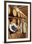 Wine Barrels-Lantern Press-Framed Art Print