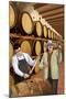 Wine Barrels-Lantern Press-Mounted Art Print