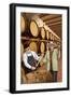 Wine Barrels-Lantern Press-Framed Art Print