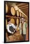 Wine Barrels-Lantern Press-Framed Art Print