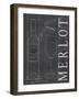 Wine Blueprint II v2 Charcoal 16x20-Marco Fabiano-Framed Art Print