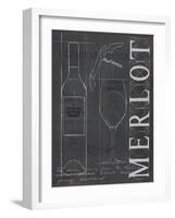 Wine Blueprint II v2 Charcoal 16x20-Marco Fabiano-Framed Art Print