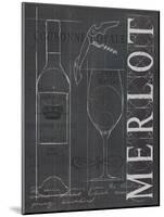 Wine Blueprint II v2 Charcoal 16x20-Marco Fabiano-Mounted Art Print