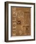 Wine Blueprint III Sepia-Marco Fabiano-Framed Art Print