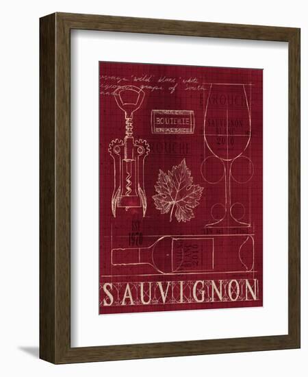 Wine Blueprint IV v-Marco Fabiano-Framed Art Print