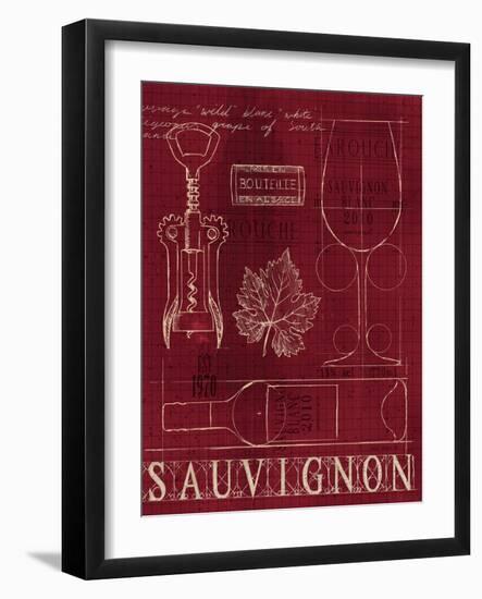 Wine Blueprint IV v-Marco Fabiano-Framed Art Print