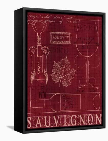 Wine Blueprint IV-Marco Fabiano-Framed Stretched Canvas