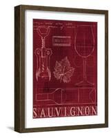 Wine Blueprint IV-Marco Fabiano-Framed Art Print