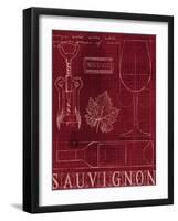 Wine Blueprint IV-Marco Fabiano-Framed Art Print