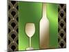 Wine Bottle And Glass-Art Deco Designs-Mounted Giclee Print