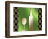 Wine Bottle And Glass-Art Deco Designs-Framed Giclee Print