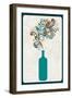 Wine Bottle and Swirls-Lantern Press-Framed Art Print