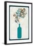 Wine Bottle and Swirls-Lantern Press-Framed Art Print