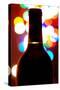 Wine Bottle Bokeh-Monika Burkhart-Stretched Canvas