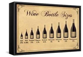 Wine Bottle Size Chart-null-Framed Stretched Canvas