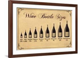 Wine Bottle Size Chart-null-Framed Art Print