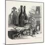 Wine Bottles and Glass. Food and Drink-null-Mounted Premium Giclee Print