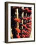 Wine Bottles in a Rack, Temecula, California, USA-Richard Duval-Framed Photographic Print