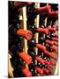 Wine Bottles in a Rack, Temecula, California, USA-Richard Duval-Mounted Photographic Print