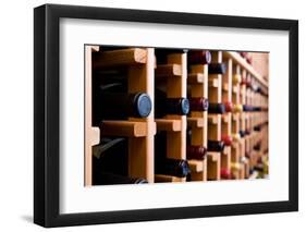 Wine Bottles In Cellar-HdcPhoto-Framed Photographic Print