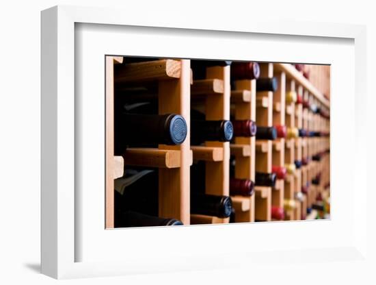 Wine Bottles In Cellar-HdcPhoto-Framed Photographic Print