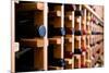 Wine Bottles In Cellar-HdcPhoto-Mounted Photographic Print