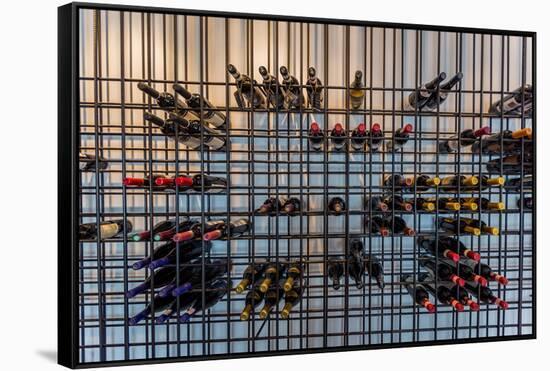 Wine Bottles, Reykjavik, Iceland-null-Framed Stretched Canvas