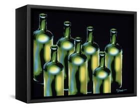 Wine Bottles-Diana Ong-Framed Stretched Canvas