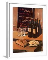 Wine, Bread & Cheese-null-Framed Art Print