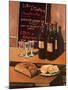 Wine, Bread & Cheese-null-Mounted Art Print