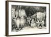 Wine Casks in Storage, Moet et Chandon-null-Framed Art Print