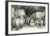 Wine Casks in Storage, Moet et Chandon-null-Framed Art Print