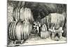 Wine Casks in Storage, Moet et Chandon-null-Mounted Art Print