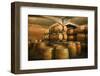 Wine Casks Stacked in Wine Cellar-Jon Hicks-Framed Photographic Print