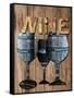 Wine Cellar 2-Sheldon Lewis-Framed Stretched Canvas